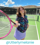 Lady playing tennis
