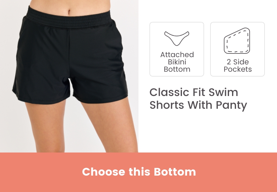 Classic Fit Swim Shorts With Panty