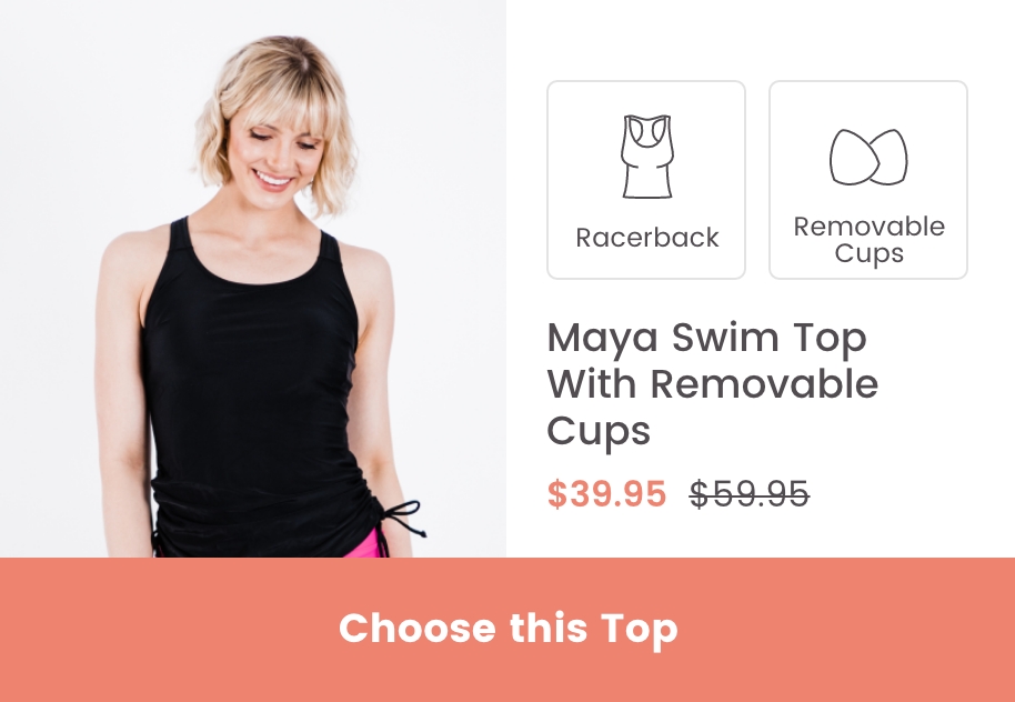 Maya Swim Top With Removable Cups