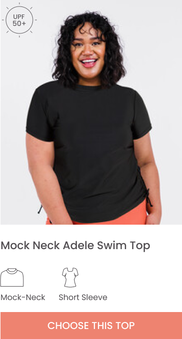 Mock Neck Adele Swim Top