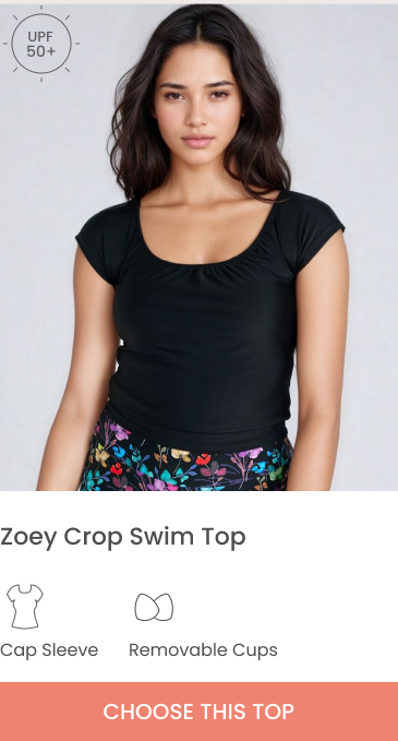 Zoey Crop Swim Top