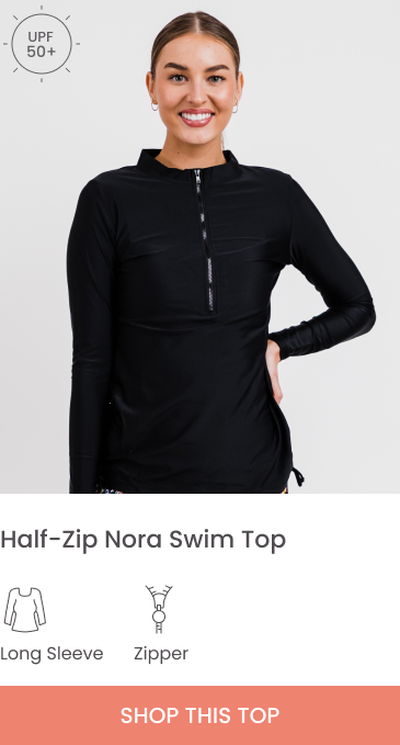 Half-zip Nora Swim Top