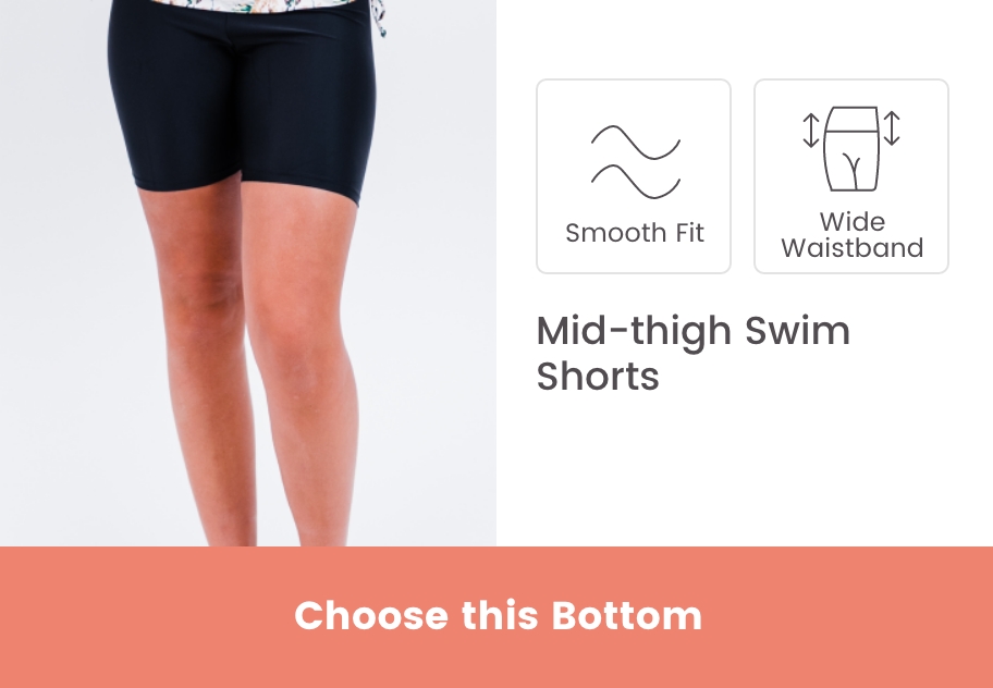mid thigh swim shorts