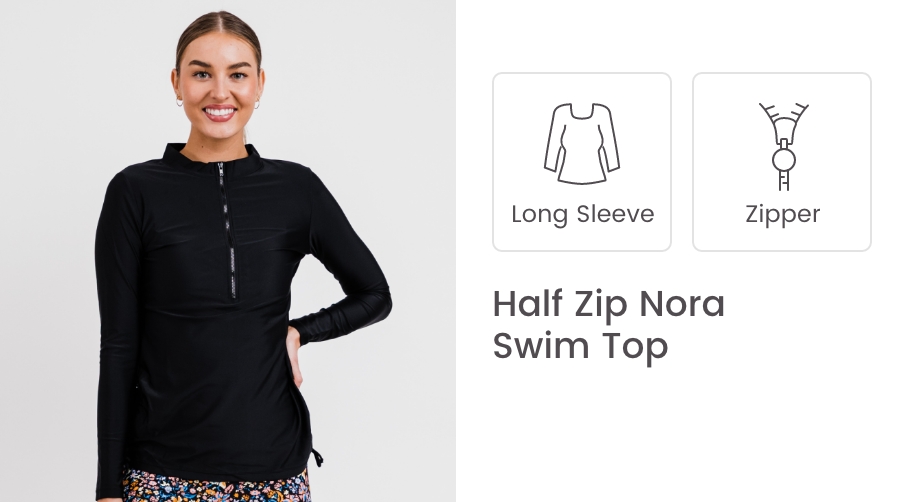 Half-Zip Nora Swim Top
