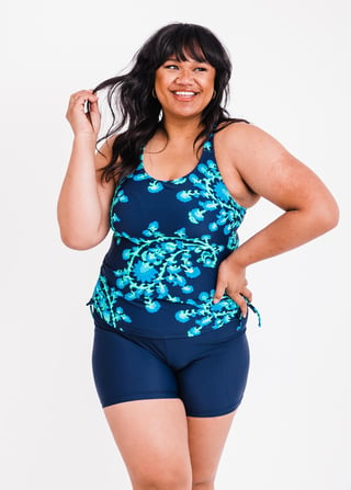 Plus Size Maya Swim Top With Swim Shorts