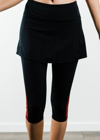 Short Sport Skirt With Attached 17" Leggings