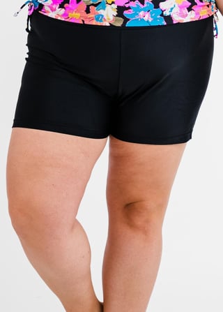 Plus Size Mid-thigh Swim Shorts