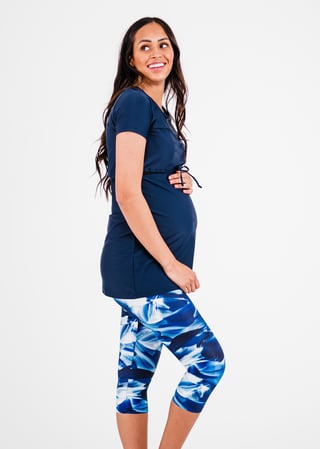 Nikki Nursing and Maternity Swim Tunic With Capri Swim Leggings