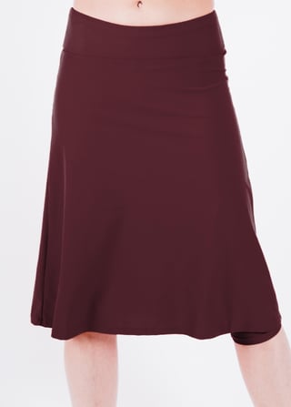 Long Swim Skort With Capri Leggings