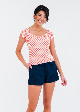 Zoey Crop-Badetop mit 5,1 - 7,6 cm Board Shorts