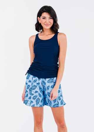 Maya Swim Top With Above the Knee Board Shorts