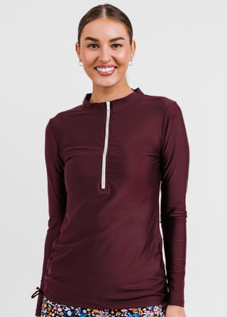 Half-Zip Nora Swim Top