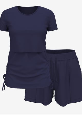 Nina Still- und Mutterschafts-Badetop mit 5,1 - 7,6 cm Board Shorts
