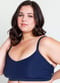 Adjustable Strap Clasp Swim Bra - Navy