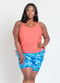 Halter Maya Swim Top With Mid-thigh Swim Shorts