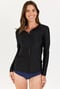 Full-Zip Nora Swim Top With Long Swim Skort