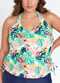 Halter Maya Swim Top With Mid-Thigh Swim Shorts With Pockets