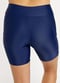 Mid-Thigh Swim Shorts With Pockets - Navy
