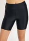 Mid-Thigh Swim Shorts With Pockets - Black