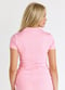 Half-Zip Adele Swim Top - Primrose Pink (Textured)