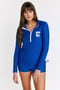 Half-Zip Nora Swim Top With Boyshorts