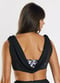 3in1 Adjustable Strap Tankini Swim Top - Black/Rocky road