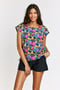 Daphne Loose Fit Swim Top With Flared Swim Skort With Capri Leggings