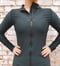 Full-Zip Nora Swim Top - Black