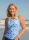 Maya Swim Top With Removable Cups - Blue Dreams