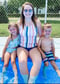 Maya Tankini Swim Top With Removable Cups - Multi Stripe