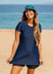 Anna Longer Length Swim Tunic - Navy