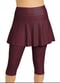 Flared Swim Skort With Capri Leggings