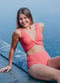 Emery Wrap Swim Top With Removable Cups & Bikini Bottom