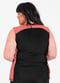 Loose Fit Maya Swim Top - Coral/Black
