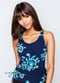 Maya Tankini Swim Top With Built-in Bra - Barbados Blue