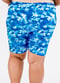 Long Bike Swim Shorts - Blue Tie Dye