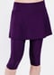 Skirted Swim Capris  - Eggplant