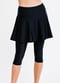Swim skort and leggings. Skirt and capri leggings. Womens' modest plus size swim skirt. Sun protection UPF +50