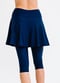 Flared Swim Skort With Capri Leggings