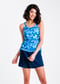 Maya Swim Top With Sarong Wrap Swim Skirt & Swim Shorts