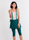 Layla Crop Swim Top With Sarong Wrap Swim Skirt & Capri Swim Leggings