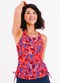 Maya Swim Top With Removable Cups - Red Resort - Last chance to get this color!