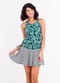 Swim top with removable cups and flowy skort. Womens' modest plus size swim set. Swim top for Mastectomy. Sun protection