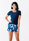 Adele Swim Top With Short Board Shorts