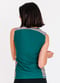 Loose Fit Maya Swim Top - Dark Jade/Dark Jade & Coral Stripe