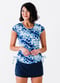 Swim top and skort. Modest plus size top and skirt with pants. Womens' modest plus size swim set. Sun protection UPF +50