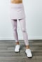 Short Sport Skirt With Attached 27" Leggings - Pink/White