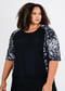 Loose Fit Margaux Swim Top - Black/Gray Getaway - Last chance to get this color!