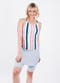 Swim top with removable cups and skort. Womens' modest plus size swim set. Swim top for Mastectomy. Sun protection