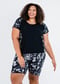 Plus Size Loose Fit Adele Swim Top With Long Bike Swim Shorts 